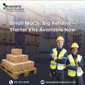 Amazon FBA wholesale supplier in USA preparing multipack products for shipping at Masters Distributor warehouse