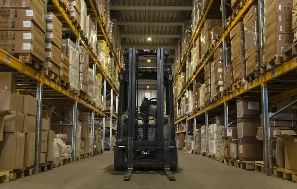 Warehouse view showing inventory ready for shipping by a trusted Amazon FBA wholesale distributor in the USA.